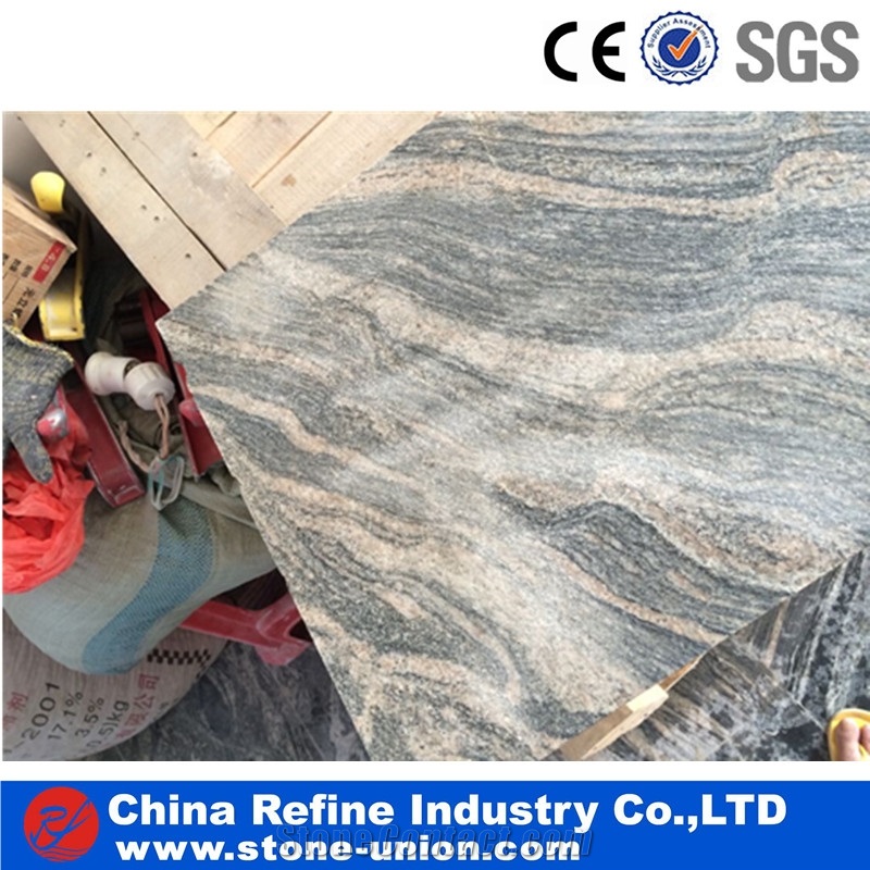 China Juparana Granite Floor Tiles & Slabs,Granite Floor Covering , Grey Granite Wall Paving Stone Pattern