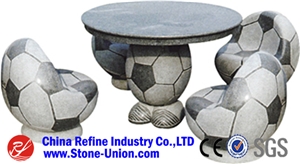 China Multicolor Granite Hand Carved Bench for Garden, Modern Design Bench & Table