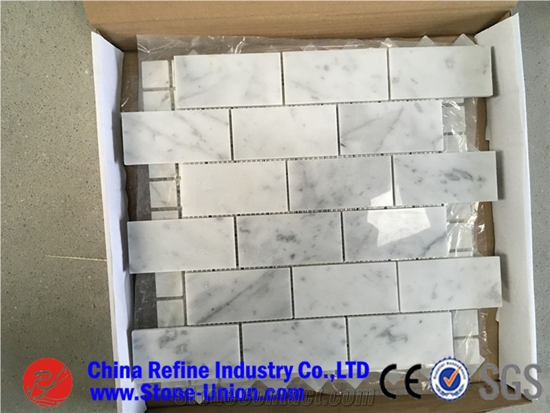 China Square Sunset Red Marble Mosaic