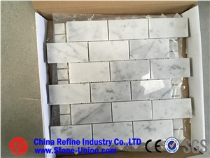 China Square Sunset Red Marble Mosaic