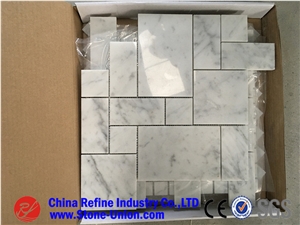 China Square Sunset Red Marble Mosaic