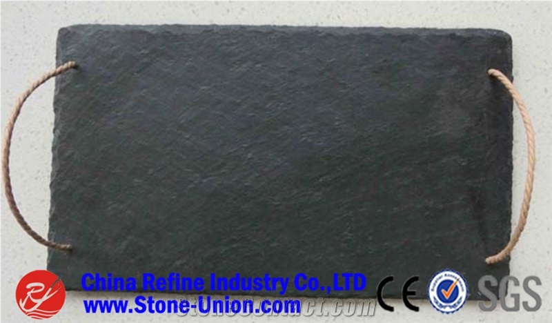 Customized Design Cutting Board,Black Slate Plate,Black Slate Plate,Slate Kitchen Accessories,China Black Slate Cheese Plate