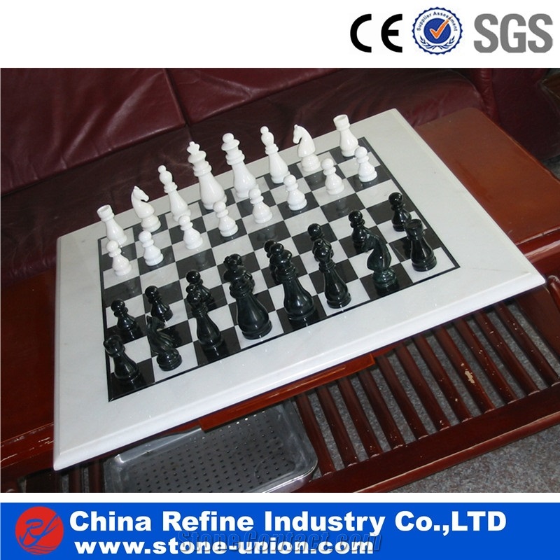 Different Modern Type Granite and Marble Stone Chess Table, Chess Coffee Tables