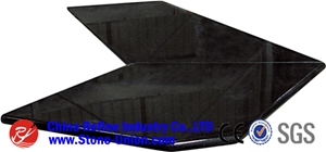 L-Shape Granite Kitchen Countertops,Shanxi Black Kitchen Counter Top, China Absolutely Black Granite Polished Natural Stone Kitchen Countertops
