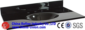 L-Shape Granite Kitchen Countertops,Shanxi Black Kitchen Counter Top, China Absolutely Black Granite Polished Natural Stone Kitchen Countertops