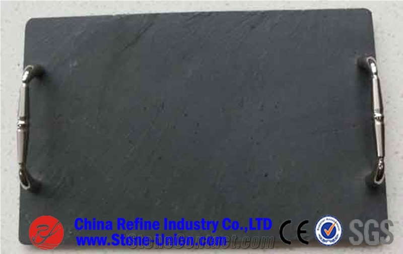 Square Deisgn Cutting Board, Black Slate Plate,Cheap Black Slate Plates, Grey Slate Tableware, Slate Cheese Board, Wholesale Slate Tableware