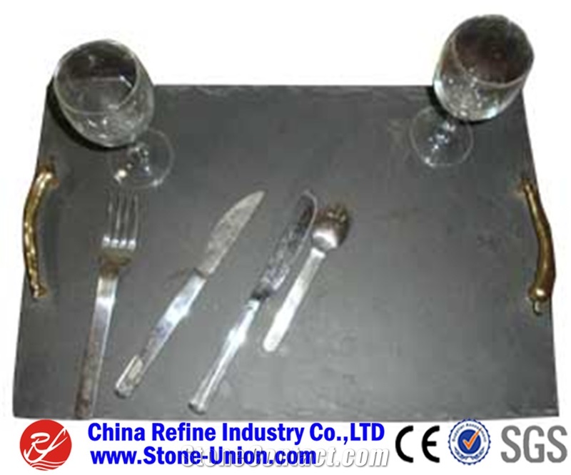 Square Deisgn Cutting Board, Black Slate Plate,Cheap Black Slate Plates, Grey Slate Tableware, Slate Cheese Board, Wholesale Slate Tableware