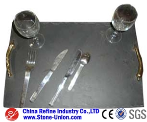 Square Deisgn Cutting Board, Black Slate Plate,Cheap Black Slate Plates, Grey Slate Tableware, Slate Cheese Board, Wholesale Slate Tableware