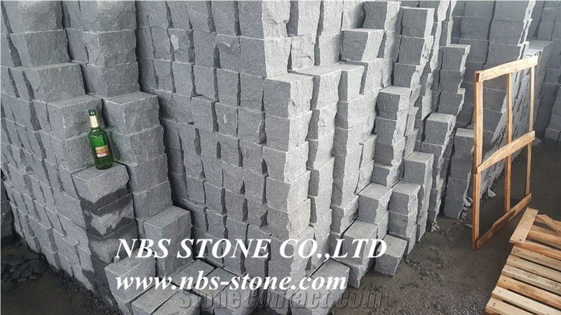 G654,China Grey Granite,Surface Flamed,Bush Hammered ,Sawn Cut, Floor Covering ,Cube, Cobble Paving Stone Price ,Garden Stepping, Walkway Pavers, Outdoor Project Natural Building Stone