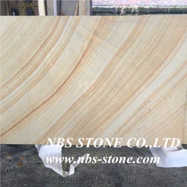 Sichuan Sandstone,Yellow Natural Building China Teakwood Vein Beige Wood Honed Slabs Flooring Tiles, Wall Panel, Pool Coping, Pavings, Applicable to Indoor and Outdoor with Best Price and High Quality