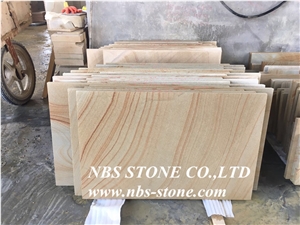 Sichuan Sandstone,Yellow Natural Building China Teakwood Vein Beige Wood Honed Slabs Flooring Tiles, Wall Panel, Pool Coping, Pavings, Applicable to Indoor and Outdoor with Best Price and High Quality