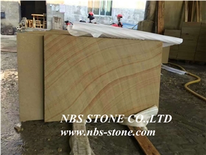 Sichuan Sandstone,Yellow Natural Building China Teakwood Vein Beige Wood Honed Slabs Flooring Tiles, Wall Panel, Pool Coping, Pavings, Applicable to Indoor and Outdoor with Best Price and High Quality