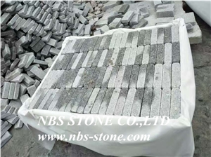 Tumble Cube Granite, Cobble Stone, Granite Light Grey Cube Stone, Paving Setts, Tumbled Cobble Stone 10x20x2/3cm for Walkway/Driveway/Coutryart Paving