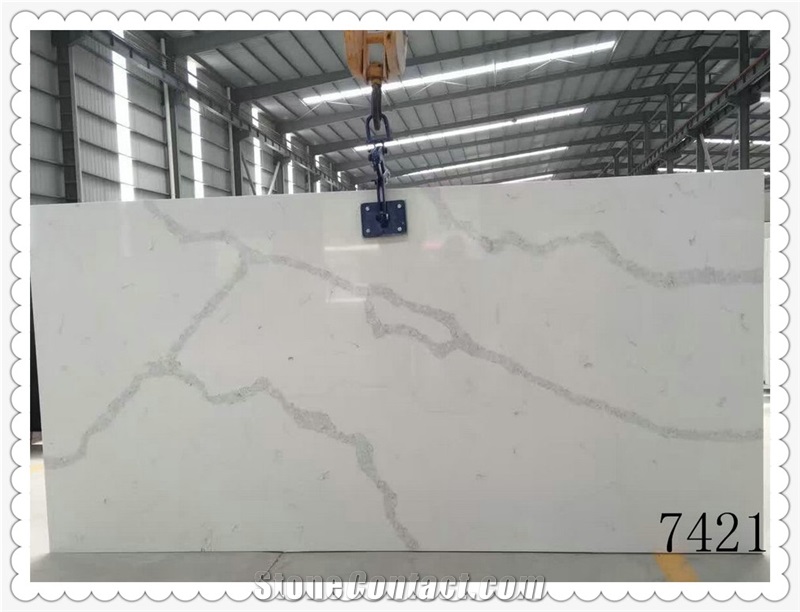Calacatta White Quartz Stone Slab in China, 2cm Calacatta White Engineered Quartz Slabs in Canada,3cm Solid Surface Calacatta White Quartz for Kitchen,Calacatta White Quartz in Usa
