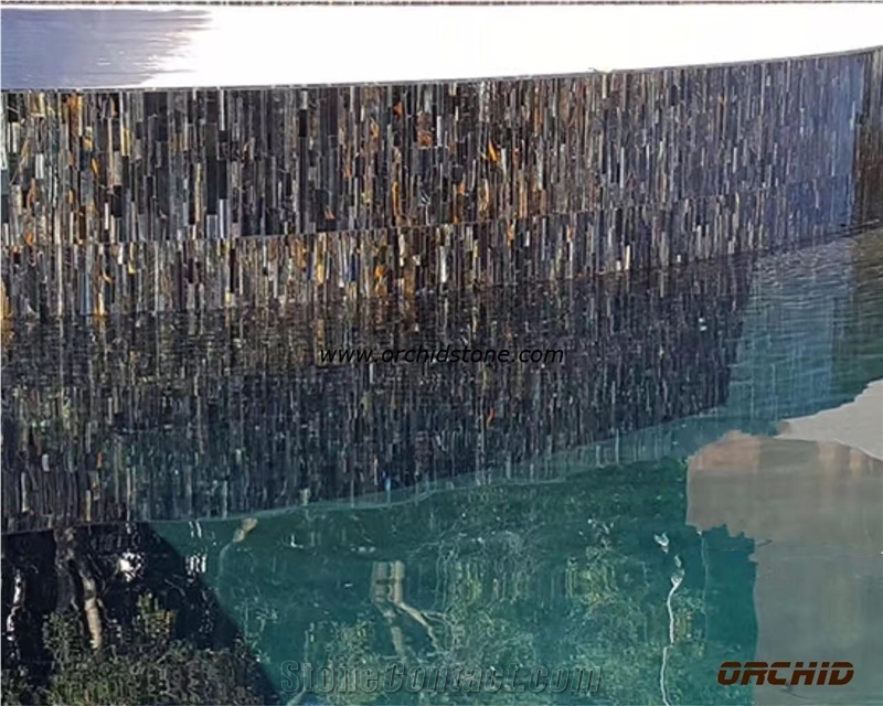 Blue Tiger Eye Semi Precious Stone Wall Cadding Tiles,Hotel Lobby Interior Flooring Tiles,Paving Tiles