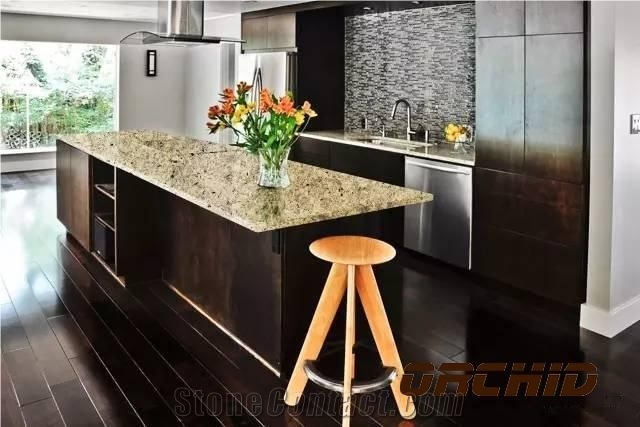 Yellow Butterfly Quartz Stone Kitchen Countertops,Yellow Engineered Stone Kitchen Worktops,Yellow Quartz Surface,Saesarstone Quartz Kitchen Tops,Quantum Quartz Kitchen Tops