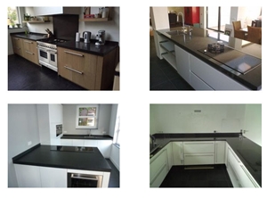 Himalayan Black, Absolute Black Granite Kitchen Countertop