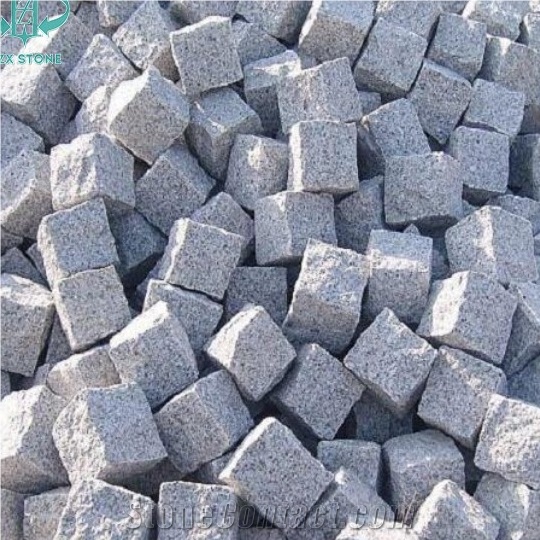 Bianco Sardo/Seasome Grey/Light Grey/G603 Paving/Flooring/Cube/Cobbles/Pebbles/Exterior Pattern/Wallway/Driveway/Garden Pavements/Landscaping