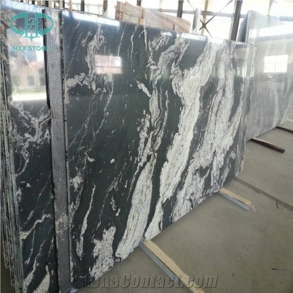 Black Granite with White Veins, China Black Granite New Nero Branco,Royal Ballet Granite,Snow Grey Granite, River Mist Black Via Lactea Granite,New Jet Mist Granite