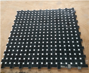 Black Nero Marquina Marble Mosaic Tiles Polished,Honed,Natural Split Surface