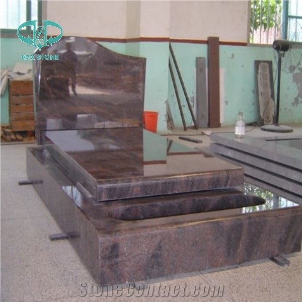 European/Russian/American Style Granite/Marble Tombstone with Custom Design