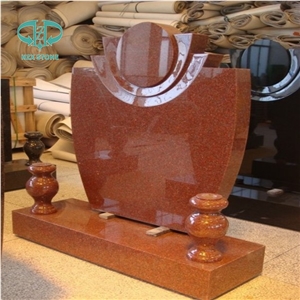 European/Russian/American Style Granite/Marble Tombstone with Custom Design