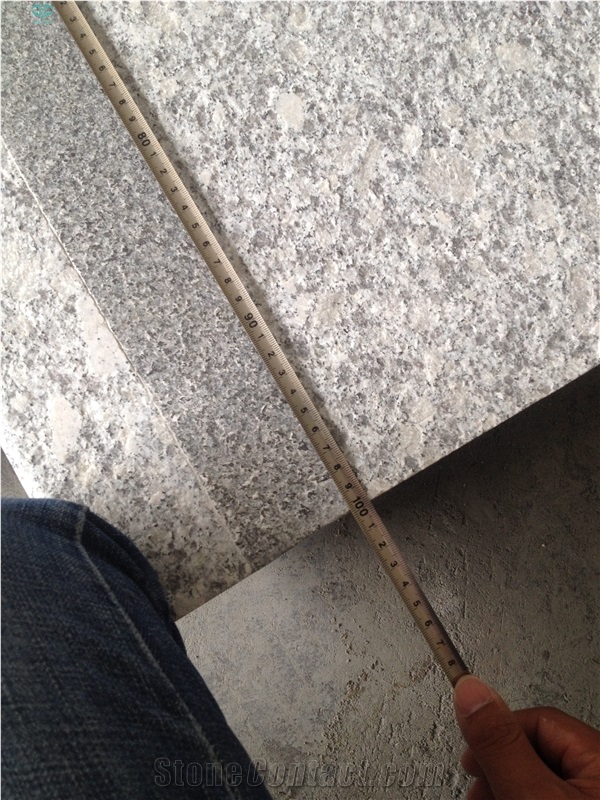 G602 White Grey Granite Stairs,Steps with Anti Slip,Grooving,Bullnose,Granite Treads,Granite Staircase,Risers,Polished,Flamed,Interior,Outdoor