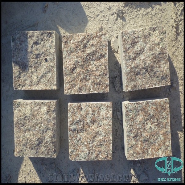 G664 Granite Paving Stones, China Pink Granite G664 Paving Stones/G664 China Luoyuan Red Granite Natural Split ,Pink Paving Stone
