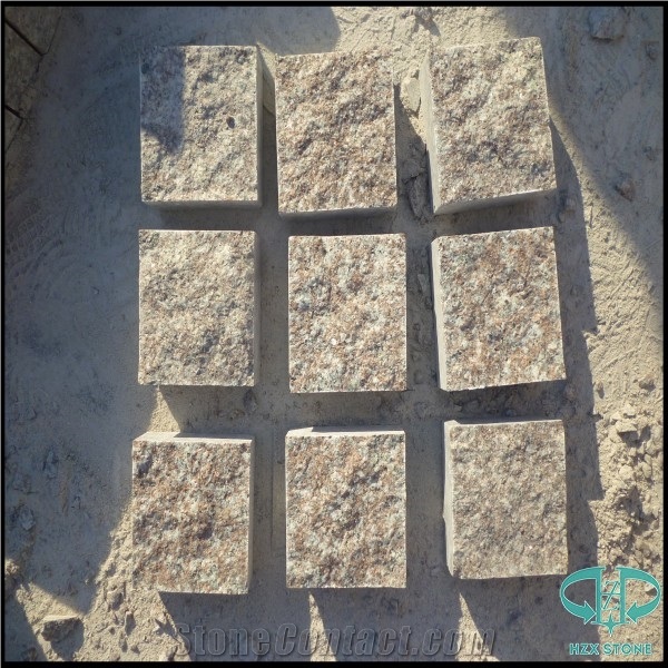 G664 Granite Paving Stones, China Pink Granite G664 Paving Stones/G664 China Luoyuan Red Granite Natural Split ,Pink Paving Stone