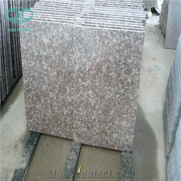 G687 Granite Stair Treads, Taohua Red Stair Riser, Peach Red Stair, Red Granite Step