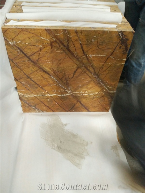 India Rainforest Gold Marble Tiles & Slabs, Bidasar Gold/Brown Marble Slabs, Golden Glory Marble Price