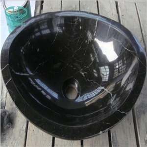 Nero Marquina Bathroom Sinks, Black Marble Oval Sinks, Black Marquina Wash Basins, Oval Basins