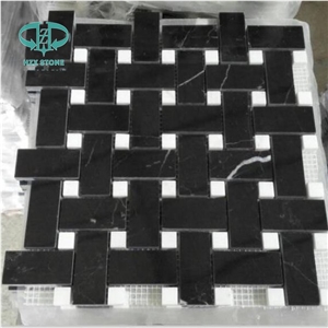Nero Marquina Marble Tile Mosaics with High Quality