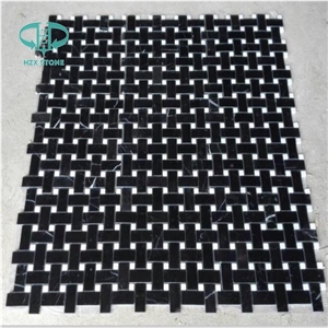 Nero Marquina Marble Tile Mosaics with High Quality