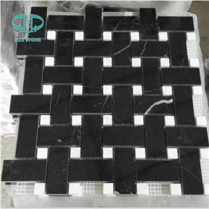 Nero Marquina Marble Tile Mosaics with High Quality