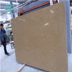 Popular Cheap Artificial Quartz Stone Value Yellow Polished Big Cut Slabs & Tiles for Floor, Wall Covering, Caesarstone Solid Surface, Silestone, Engineered Stone Walling