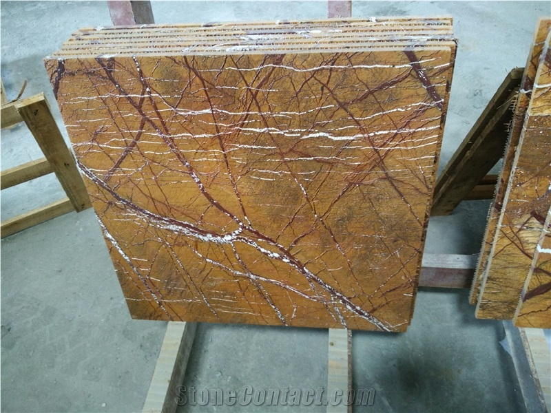 Rainforest Gold Marble, India Yellow Marble Slabs & Tiles