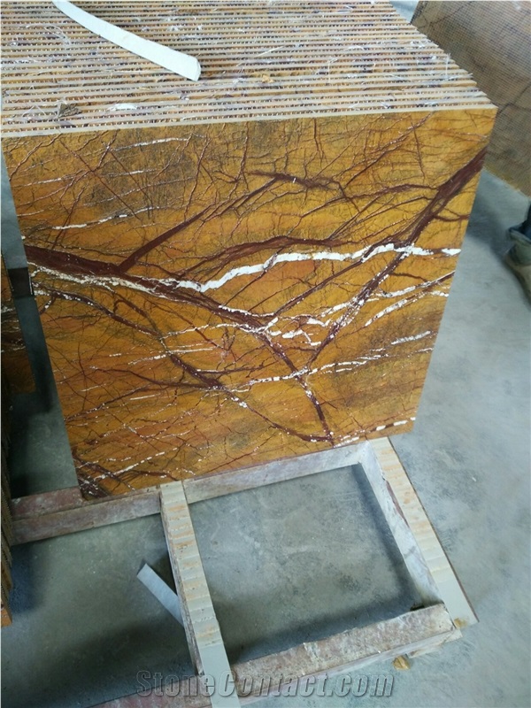 Rainforest Gold Marble, India Yellow Marble Slabs & Tiles