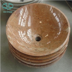 Rojo Alicante Marble Sinks, Red Marble Bathroom Sinks, Natural Stone Wash Basins, Red Marble Vessel Sinks
