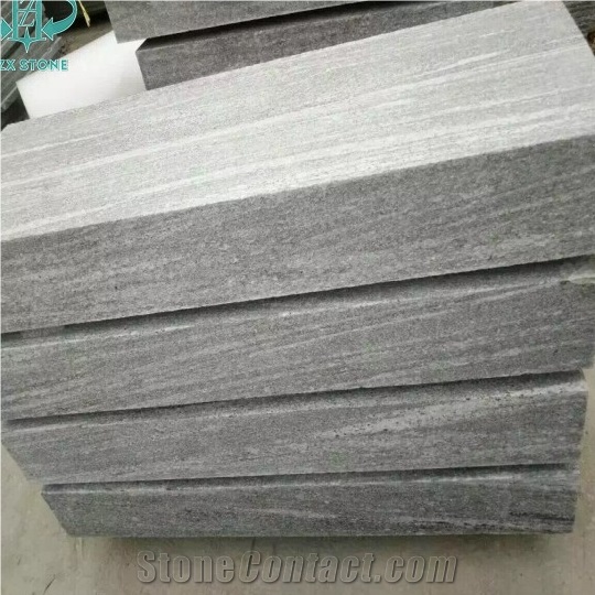 Sandblasted Sea Grey Granite Tiles/Spray White Water Wave, Black Granite with White Veins,Water Wave Vein Granite,Sea Wave Granite Tile & Slab, Tiger White,Water Wave