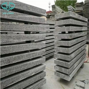 Sandblasted Sea Grey Granite Tiles/Spray White Water Wave, Black Granite with White Veins,Water Wave Vein Granite,Sea Wave Granite Tile & Slab, Tiger White,Water Wave