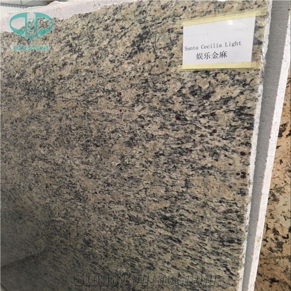 Santa Cecilia Yellow Color Granite Bathroom Countertop
