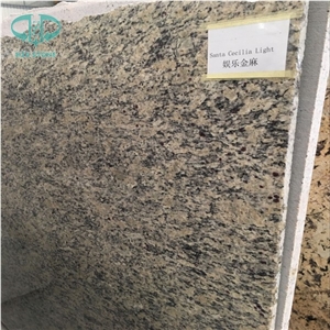 Santa Cecilia Yellow Color Granite Bathroom Countertop