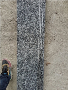 Spray White Granite Interior Stair Treads, Raisers & Steps,Sea Wave White Granite Stair Treads