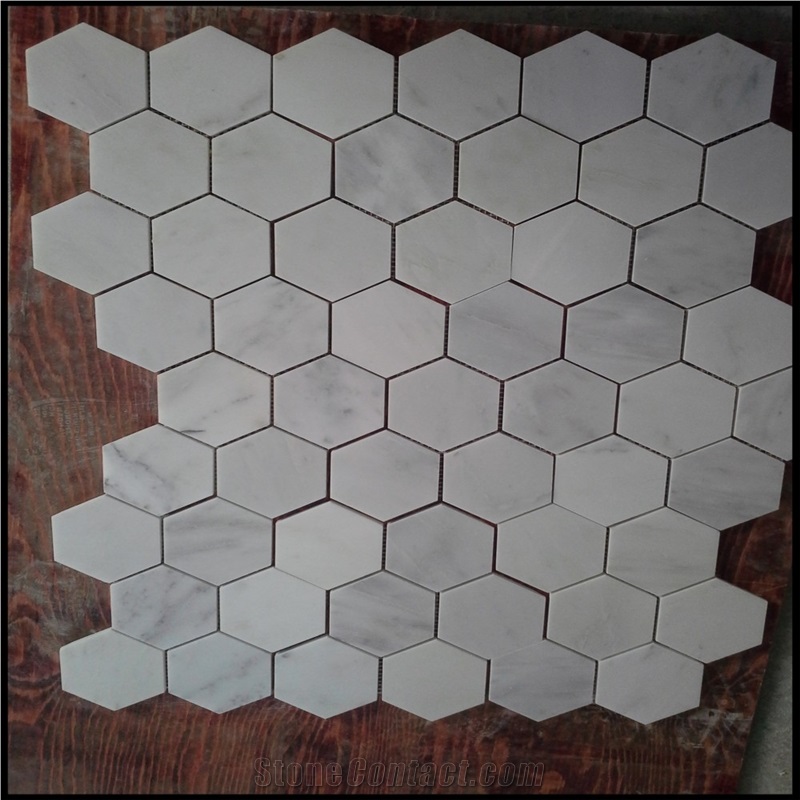 Statuary White Mosaic, China White Marble Mosaic, Oriental White Mosaic, White Marble Mosaic