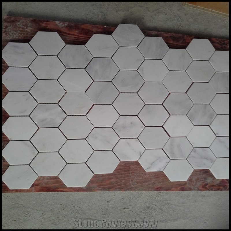 Statuary White Mosaic, China White Marble Mosaic, Oriental White Mosaic, White Marble Mosaic