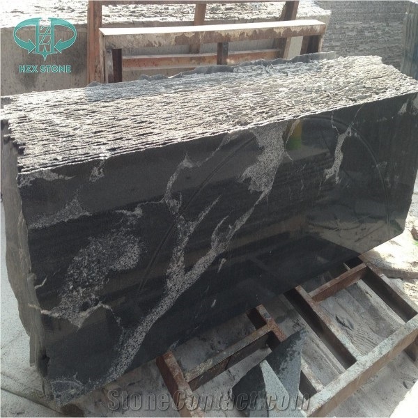 White Veins Black Granite, Kashmir Black, Fantasy Black Granite, Nero Fantasy Granite Slabs & Tiles, Interior Decoration Granite, China Black Granite, Big Slabs