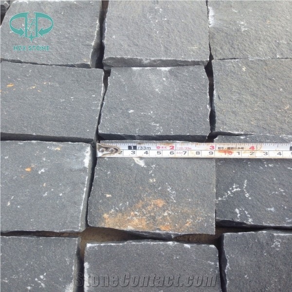 Zhangpu Black Cubestone, Black Basalt Cube Stone, Cobble Stone, Cobblestone, Natural Split Cubestone, Paving for Driveway Outdoor Decoration, Basalt Stone, Cube Stone, Paving Stone, Floor Covering