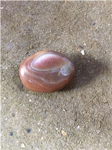 China Purple Pebble with High Polished,Round Special Color Pebble Stone,Mixed Color Polished River Pebble
