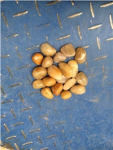 China Yellow Pebble with High Polished,Round Special Color Pebble Stone,Mixed Color Polished River Pebble